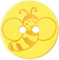 Milward Ronde Knoop met Figuur Bij Geel 15mm (4 stuks)-2