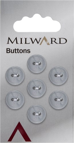 Milward Knoop Glanzend Grijs 12mm (7 stuks)