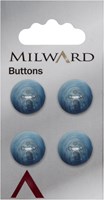 Milward Knoop Gemarmerd Blauw/Wit 15mm (4 stuks)