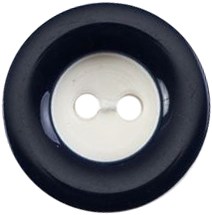 Milward Knoop Wit met Zwarte Rand 18mm (3 stuks)-2