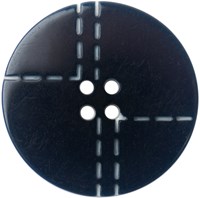 Milward Knoop Donkerblauw met Werkje Wit 15mm (4 stuks)-2