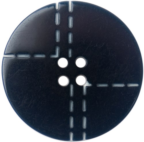 Milward Knoop Donkerblauw met Werkje Wit 17mm (3 stuks)-2