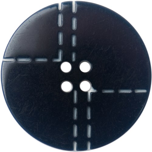 Milward Knoop Donkerblauw met Werkje Wit 22mm (2 stuks)-2