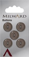 Milward Knoop Glans Grijs 15mm (5 stuks)