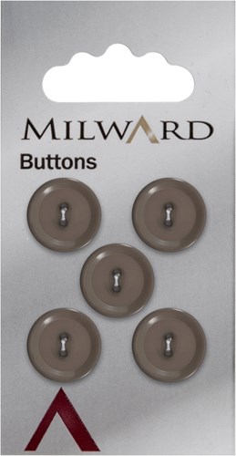 Milward Knoop Glans Grijs 15mm (5 stuks)