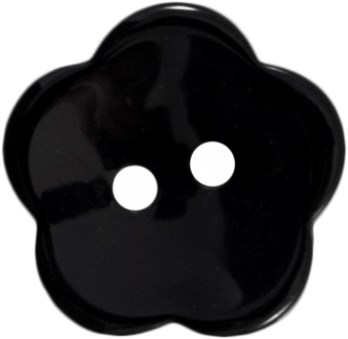 Milward Knoop Bloem Zwart 13mm (4 stuks)-2