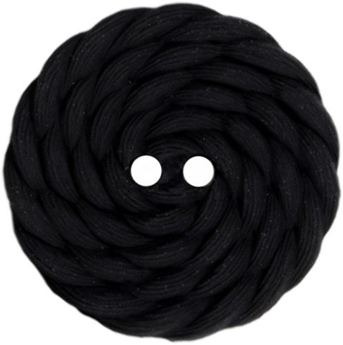 Milward Knoop met Gevlochten Werkje Zwart 27mm (2 stuks)-2