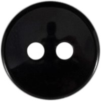 Milward Ronde Glanzende Knoop Zwart 11mm (8 stuks)-2