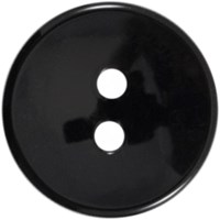 Milward Ronde Glanzende Knoop Zwart 16mm (6 stuks)-2