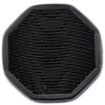 Milward Hoekige Knoop Zwart met Werkje 12mm (4 stuks)-2