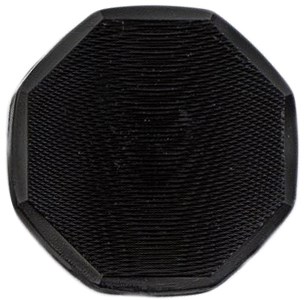 Milward Hoekige Knoop Zwart met Werkje 25mm (2 stuks)-2