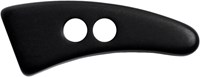 Milward Langwerpige Knoop met Bogen Zwart 22mm (2 stuks)-2