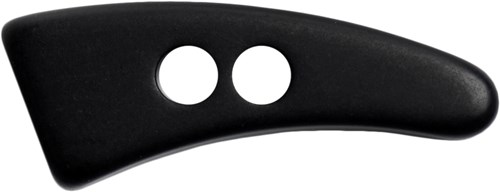 Milward Langwerpige Knoop met Bogen Zwart 22mm (2 stuks)-2