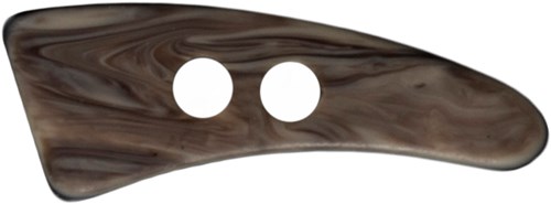 Milward Langwerpige Knoop met Bogen Zwart/Wit/Beige 22mm (2 stuks)-2