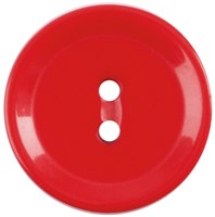 Milward Rood Glanzende Knoop 15mm (5 stuks)-2