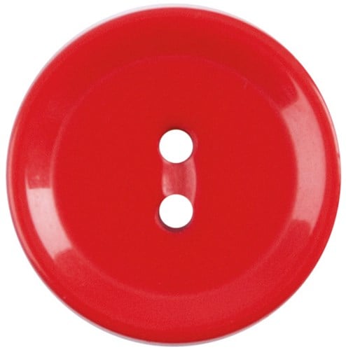 Milward Rood Glanzende Knoop 15mm (5 stuks)-2
