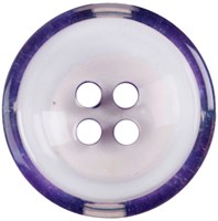 Milward Wit Doorschijnende Knoop met Paarse Rand 17mm (3 stuks)-2