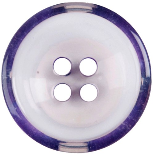 Milward Wit Doorschijnende Knoop met Paarse Rand 17mm (3 stuks)-2