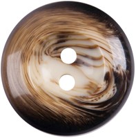 Milward Glanzende Knoop Zwart/Wit/Bruin 25mm (2 stuks)-2
