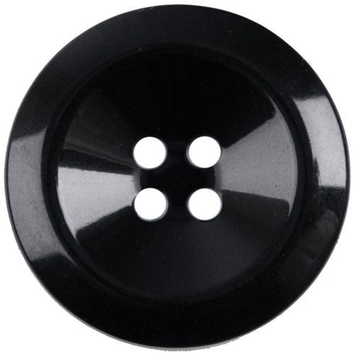 Milward Glanzende Ronde Zwarte Knoop 17mm (3 stuks)-2