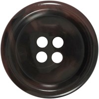 Milward Ronde Knoop (0,5cm dik) Donkerbruin 25mm (2 stuks)-2