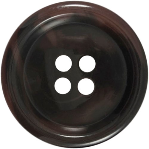 Milward Ronde Knoop (0,5cm dik) Donkerbruin 25mm (2 stuks)-2