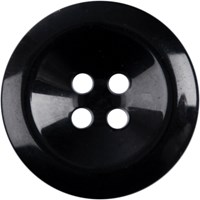 Milward Ronde Knoop Zwart 22mm (2 stuks)-2