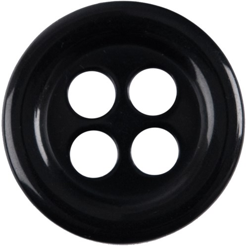 Milward Ronde Knoop Zwart 27mm (2 stuks)-2