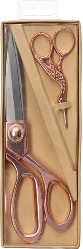 Milward Set Stoffenschaar (20cm) & Borduurschaar (9,5cm) Rosé Gold-2