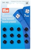 Prym Aannaaidrukknopen Zwart 7 mm
