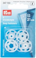 Prym Aannaaidrukknopen Rond Transparant 21 mm