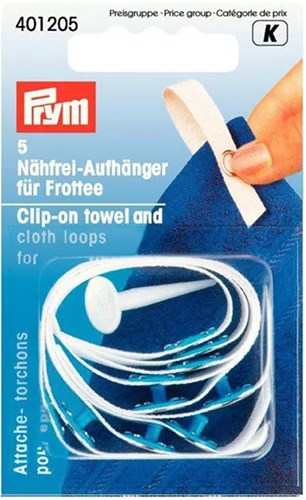 Prym Handdoeklusjes voor Handdoeken met Drukknoop voor Badstof