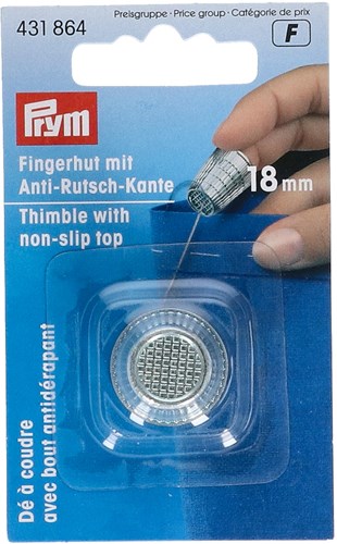 Prym Vingerhoed Zinkdruk Verchroomd Zilver 18mm