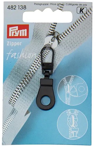 Prym Fashion-Zipper Ring 02 Zwart