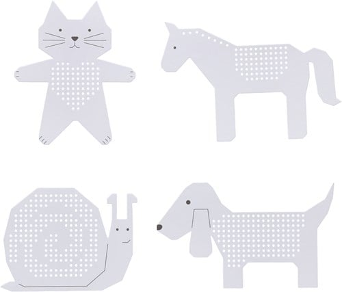 Rico Borduurkarton 8 stuks 075 Hond/Paard-2
