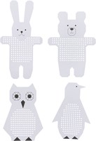 Rico Borduurkarton 8 stuks 076 Pinguïn/Uil-2