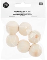 Rico Macramé Houten Kralen 30mm - 6 stuks-2