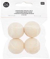 Rico Macramé Houten Kralen 35mm - 4 stuks-2