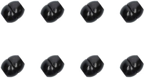 Rico Macramé Houten Kralen 19x22mm Black - 8 stuks