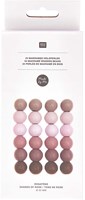 Rico Macramé Houten Kralen 25mm Shades of Rose -  24 stuks-2