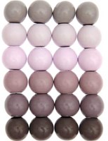 Rico Macramé Houten Kralen 25mm Shades of Rose -  24 stuks