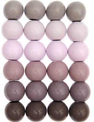 Rico Macramé Houten Kralen 25mm Shades of Rose -  24 stuks
