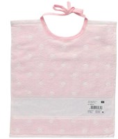 Rico Borduur Slabbetje 30 x 34 cm 007 Roze/Wit