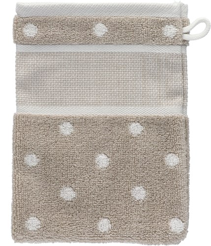 Rico Borduur Washand 15 x 21 cm 005 Beige/Wit