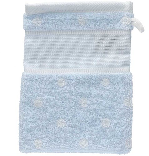 Rico Borduur Washand 15 x 21 cm 006 Blauw/Wit
