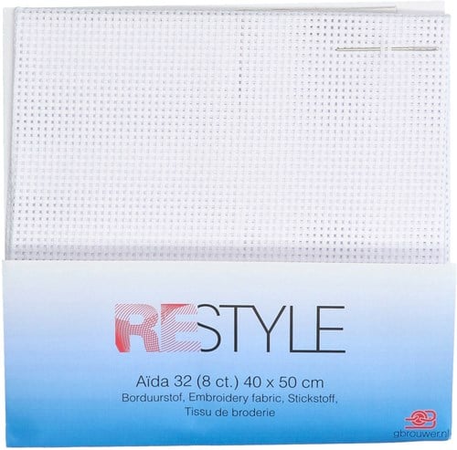 Restyle Borduurstof Aïda 32 (8 ct.) 009 White-2