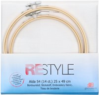 Restyle Set Borduurstof Aïda 54 (14 ct.) incl. Borduurringen 009 White-2