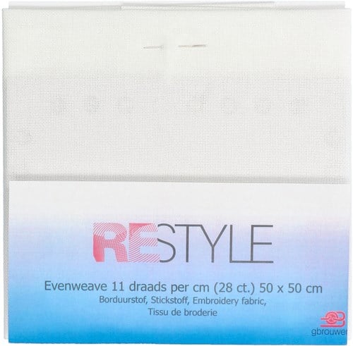 Restyle Borduurstof Evenweave 11 draads per cm (28 ct.) 087 Off-white-2