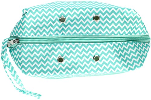 Wolplein Haaktas large wit/mint motief 29x12x17cm-2