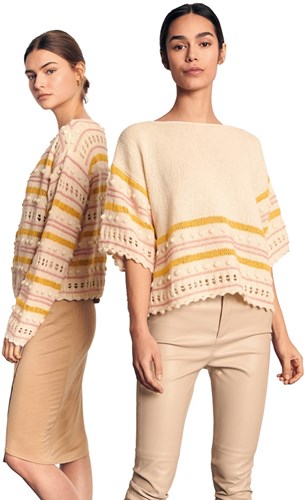 Breipatroon Ecopuno Gestreepte Noppen Shirt-2